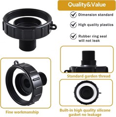 IBC Tote Adapter – Food Grade Drain Fitting for 275-330 Gallon Tanks
