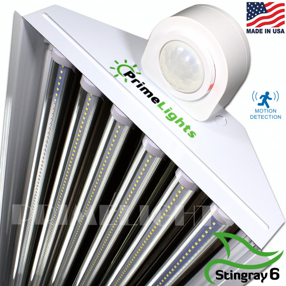 6 Bulb / Lamp T8 LED High Bay Warehouse, Shop, MOTION ACTIVATED Light NEW
