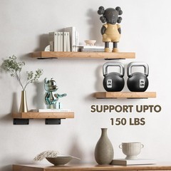 Heavy Duty Black Shelf Brackets 6 Pack Industrial Floating Wall Mount Fast Ship