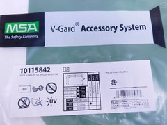 MSA #10115842 V-Gard Contoured Green Safety UV Visor Face Shield for Hard Hat HR