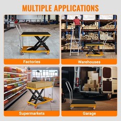 28.5″ Hydraulic Lift Table Cart ,500 Lbs Capacity Single Scissor Lifting Table