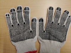 STRING KNIT DOUBLE DOT GLOVES 12 PAIRS
