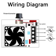 AC 110-230V 10000W SCR Motor Speed Controller Volt Regulator Dimmer Thermostat