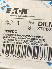 EATON DILM12-10 XTCE012B10AD CONTACTOR 5.5KW/400VDC NIB
