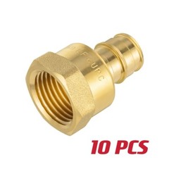 10 PCS EFIELD Pex-A 1/2″x1/2″ Female Adapter Expansion Brass Fittings. Lead Free
