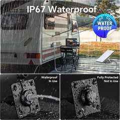 RV Waterproof Cable Pass through Kit for Starlink Mini, Aluminum DC 5.5 X 2.1 Fe