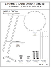Chrome 36″ Round Clothing Rack Height 48 – 72″ H Leveler Glides Garment
