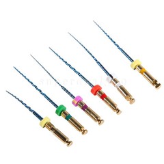 6pcs Dental Endo treatment Root Canal Engine Hand Use NiTi Rotary Files 25MM