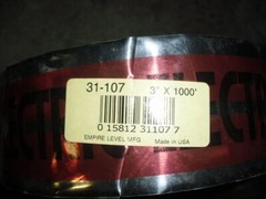 3″ x 1000′ Empire Level 31-107 Magnatec Detectable Tape Electric Line Below