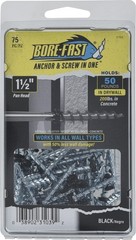 Hillman Borefast Drywall Anchors, Holds 50 Pounds in 1-1/2″, Black