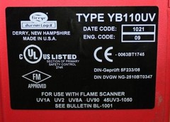 FIREYE BURNERLOGIX PRIMARY SAFETY CONTROL YB110UV BLL510 120 VAC *WARRANTY*
