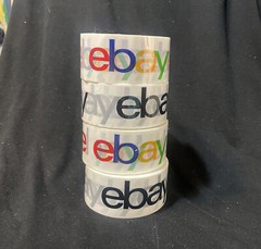 4 Rolls Official eBay Brand Logo Packing Packaging Tape Shipping 2″ x 75 yds