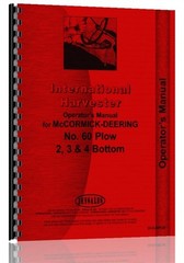 IH International 60 Plow Owners Operators Manual