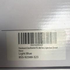 Blue Summit Supplies Presboard Classification Folders Light Blue – 1 Divider