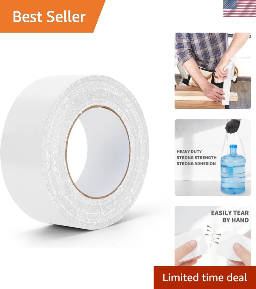 White Duct Tape Heavy Duty Waterproof, 40 Yards X 2 Inch, 9 Mils Thickness St…