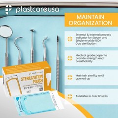200 3.5 X 5.25 Self Sealing Sterilization Pouches – Autoclave Sterilizer Bags…