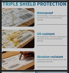 Fanfold 4 x 6 Direct Thermal Labels White Perforated Shipping Labels, 500pcs per