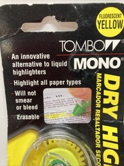 Tombow Mono Dry Highlighter Fluorescent Yellow 1/6” x 236” NOS