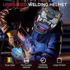 ARCCAPTAIN MIG Welder 200Amp 6 in 1 Aluminum LED Stick/Lift TIG + Welding Helmet