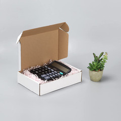 9X6X2 Inches Shipping Boxes Set of 25, White Corrugated Cardboard Box Literature