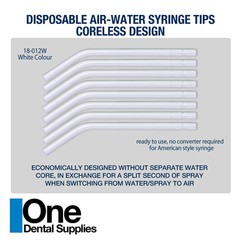 Dental Disposable Air-Water Syringe Tips Coreless Design 250 pcs