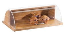 Cal-Mil 1333-60 Bamboo 20″ x 11.5″ Bread Box w/ Acrylic Roll Top Cover