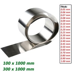 301 Stainless Steel Sheets Thick 0.05mm-1mm Plates Foils Roll W 100/300mm x L 1m