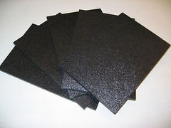 (5) Sheets of 5.25″ X 8.25″ X .25″ ABS Haircell Plastic “Canfield Plastics”