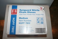 Synguard Nitrile Exam Gloves, Blue, Medium, Case of 1000