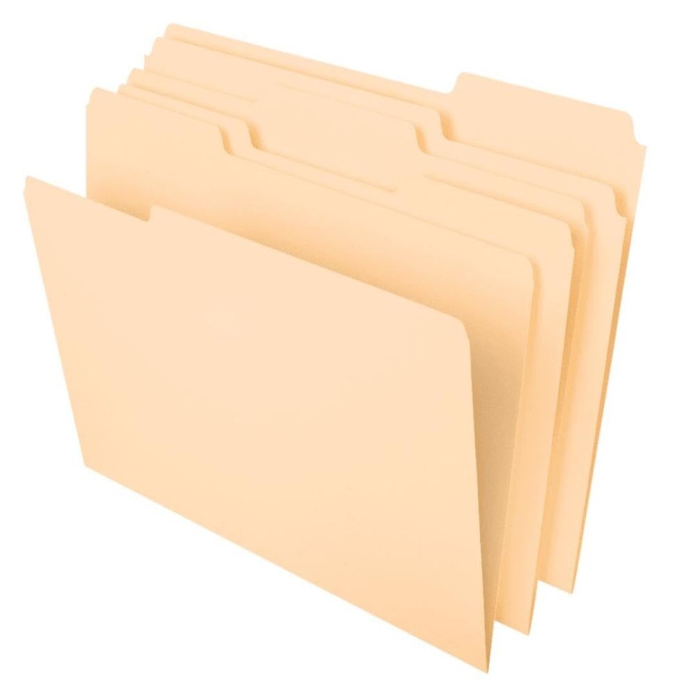 Pendaflex File Folders, Letter Size, 81/2″ x 11″, Classic Manila, 1/3Cut Tabs…