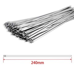 Heavy Duty Stainless Steel Cable Tie Gun 200Pcs Self-Locking Metal Zip Ties Kit