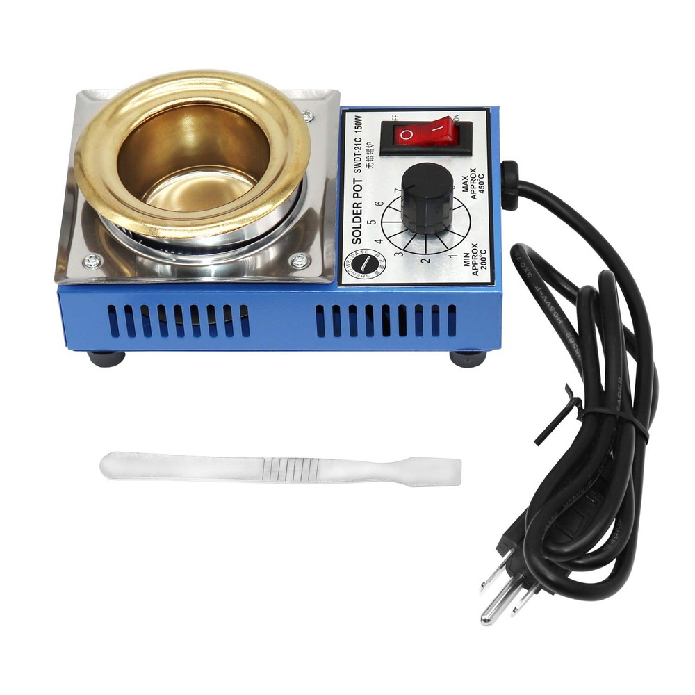50mm 110v 150w Leadfree Solder Pot With 500g Capactity Bga Solder Paste Scrape