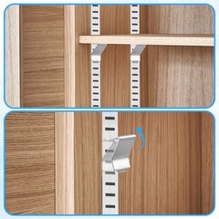 20 Pcs Heavy Duty Metal Shelving Brackets Clips Cabinet Shelf Clips Adjustable