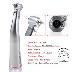 Dental 1:5 Increasing Contra Angle LED Handpiece Fit NSK Electric Motor X95L