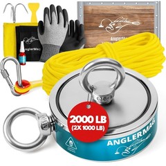 Magnet Fishing Kit AnglerMag – Strong Double Sided Magnetic Fishing Complete Kit