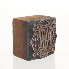 St Louis Type Foundry Vintage Monogram Letterpress Printing Block Printers Plate
