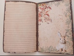 Junk Journal Booklet “WOODLAND CREATURES” HANDMADE Forest Life Lg 5.5″x8.5″ 40p