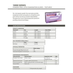 Shamrock Powder Free Examination Latex Gloves 100 PCS (X-Large)