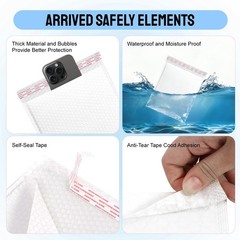 100/200/400/500/1000/2000PCS Poly Bubble Mailers 8.5″x11″Tough Dimple Design Bag