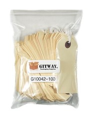 100 Manila 4 1/4″ x 2 1/8″ Size 4 Inventory Merchandise Price Tags with String