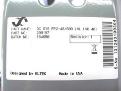 ELTEK 299197 – DC SYS FP2-48/600A – 23″ FLATPACK RACK w/Shelves & 200A BREAKERS