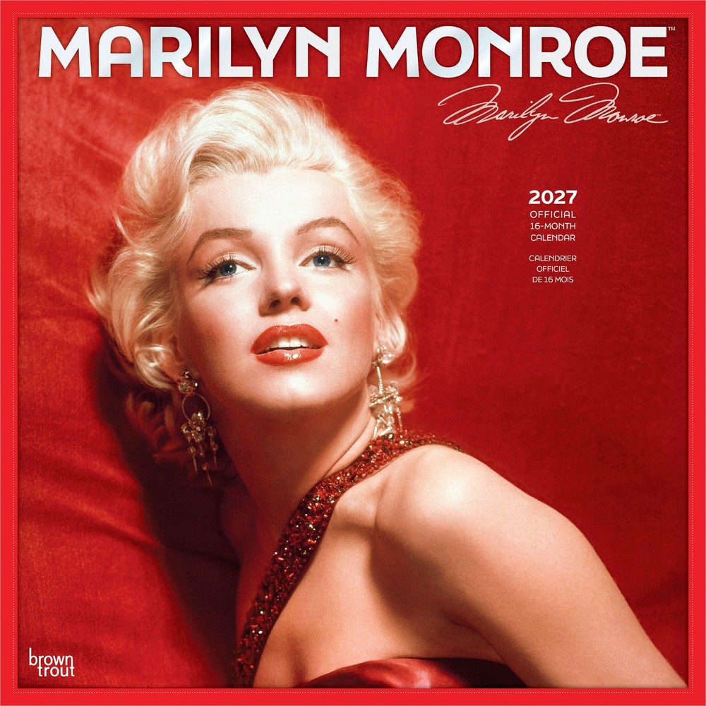 Marilyn Monroe OFFICIAL | 2027 12×24″ (Hanging) Monthly Square Wall Calendar