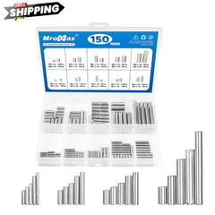 150 Pcs 304 Stainless Steel Dowel Pins Kit 20 Sizes M2 M3 M4 M5 Shelf Pegs Rod