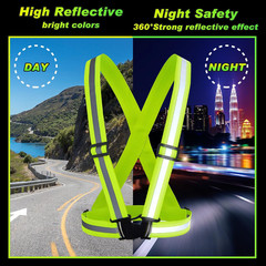 30 Pcs Reflective Vest High Visibility Safety Vests, Adjustable Running Gear Str
