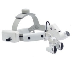 AZDENT Dental Medical Surgical Headband Binocular Loupes 3.5X-R/LED Headlight 5W