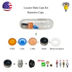 US Locator Abutment for Zimmer Screw-Vent 3.5 Titanium Abutment Male Cap Inserts