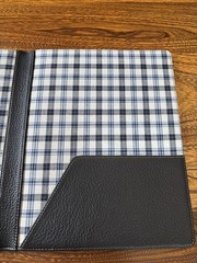 Levenger Bomber Jacket Leather 2 Pocket Folio Black
