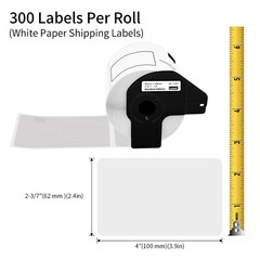 5ROLLS 62mmx100mm Shipping Label 2-3/7″x4″ Compatible Brother QL-810W DK-1202