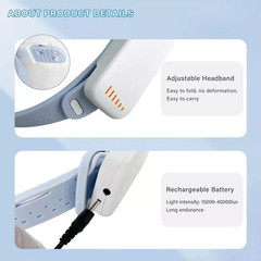 Dental Medical Wireless 5W LED Head Light Utra-light ENT Headband Headlight Blue