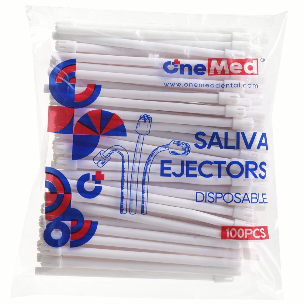 500(5 Bags) WHITE/WHITE Dental Saliva Ejectors Evacuator Disposable Suction Tips
